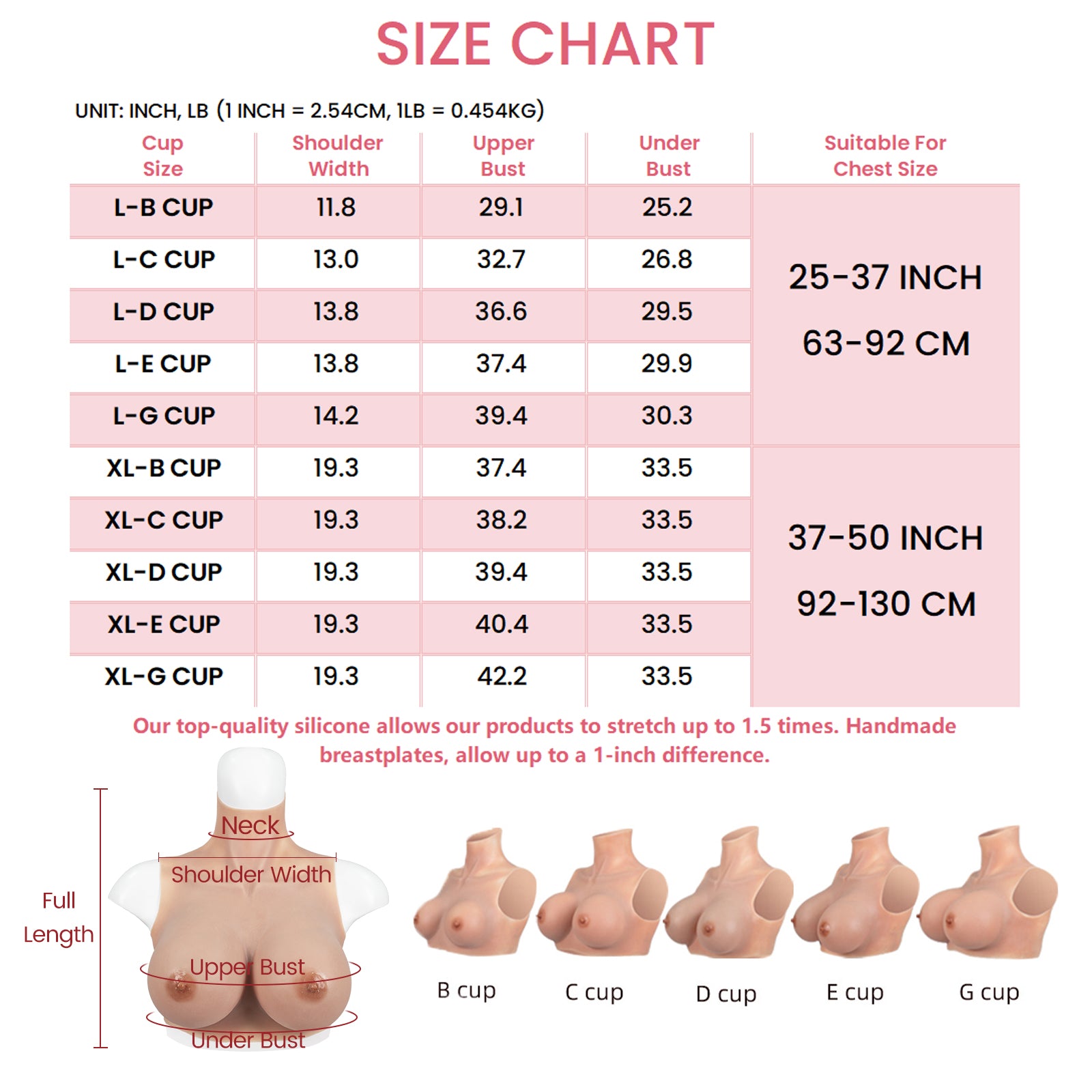 Realistic Skin Tone Silicone Breastplate for Crossdresser