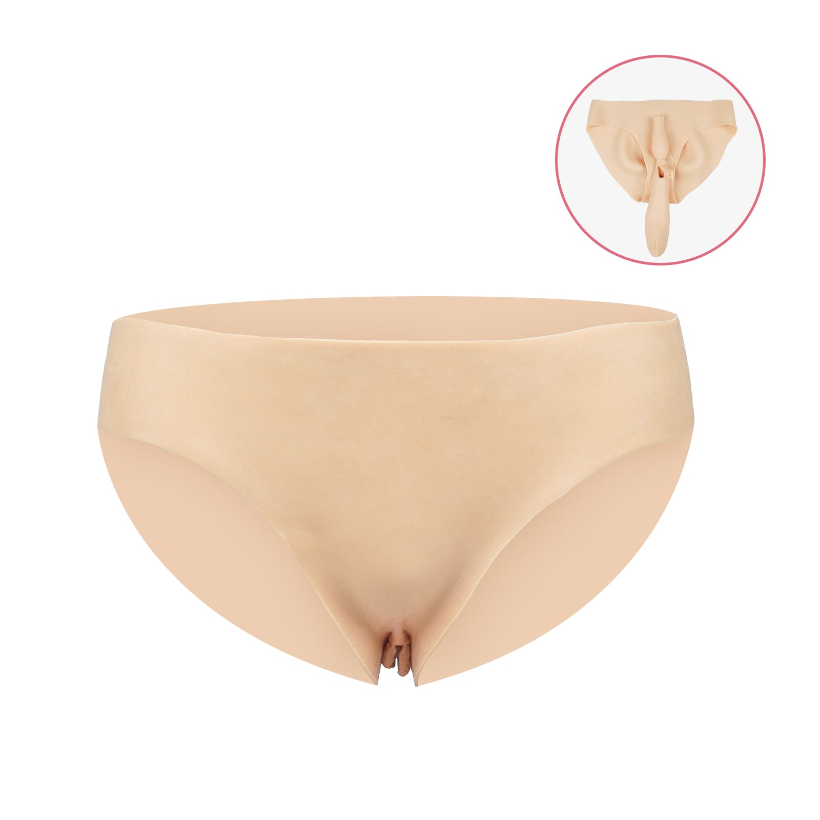 Fake Vagina Silicone Briefs Panties for Crossdresser