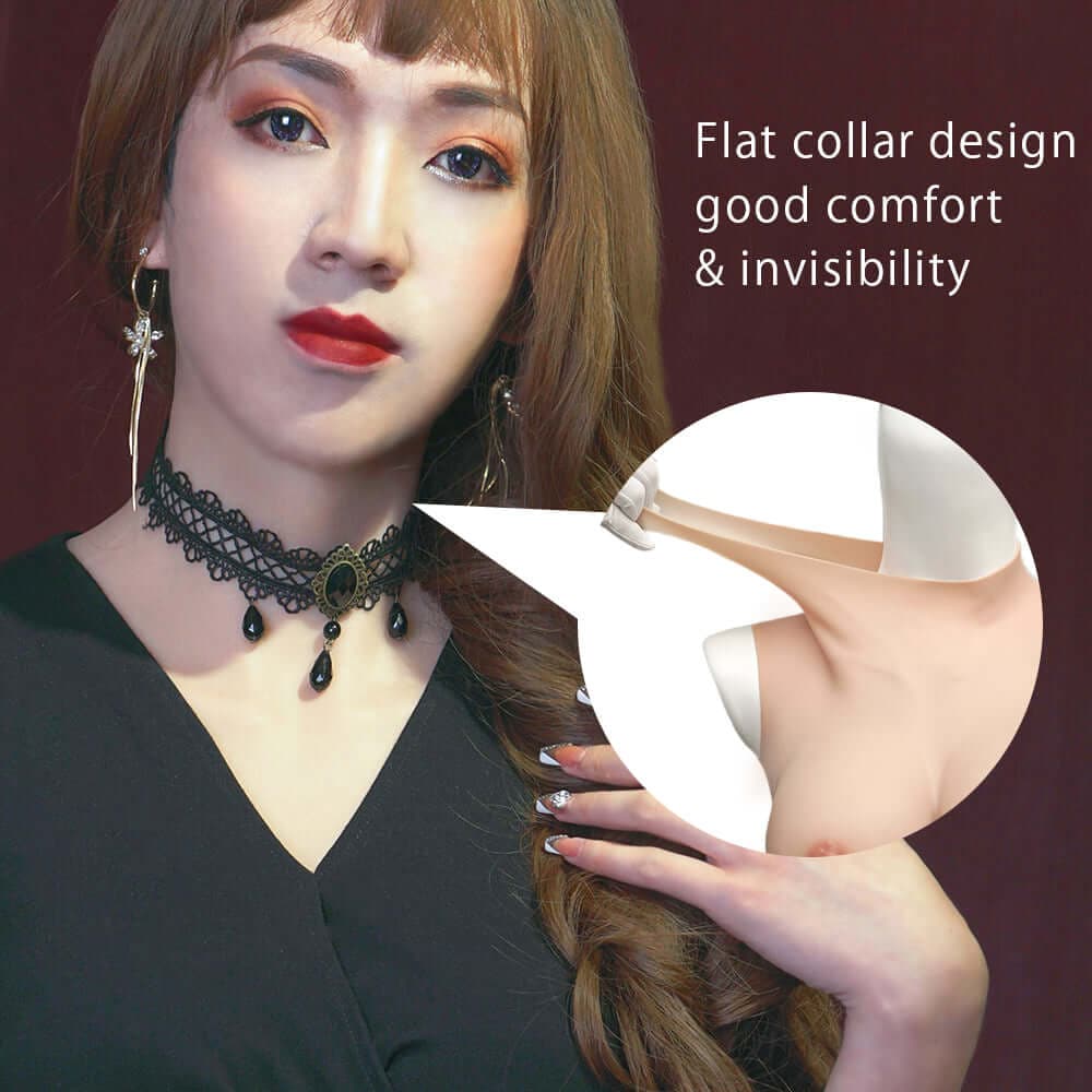 B-G Cup Flat Collar Breast Forms 4G for Crossdresser