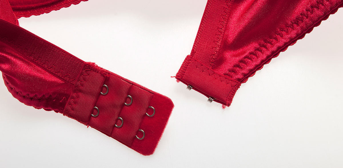 Teardrop Shaped Silicone Breast Forms with Red Pocket Bra for Crossdresser