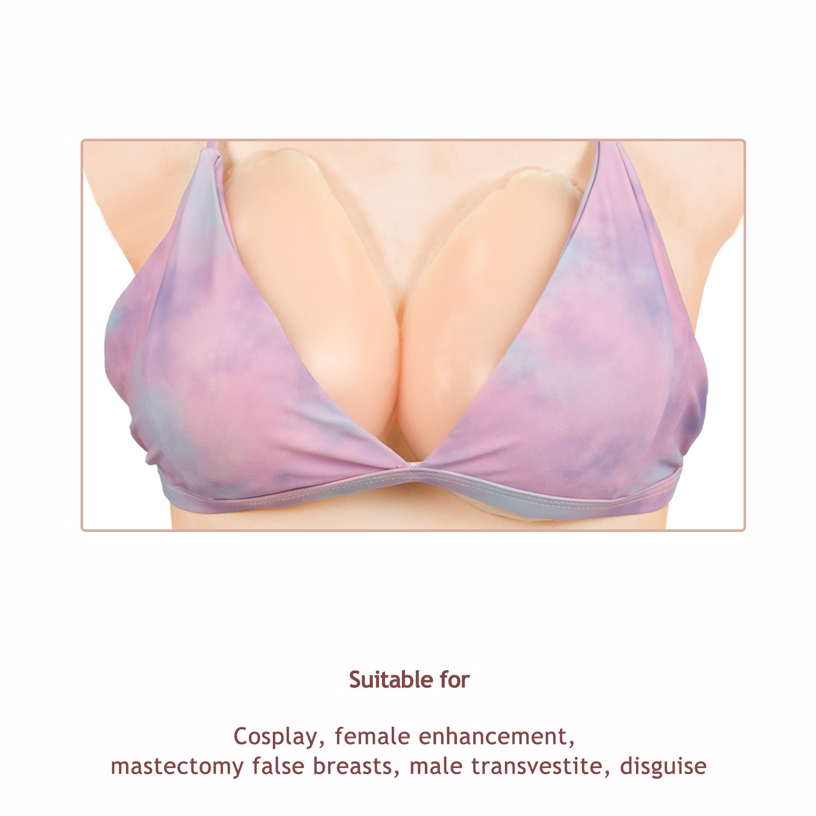 One Pair Adhesive Sticky Silicone Breast Forms for Mastectomy for Crossdresser