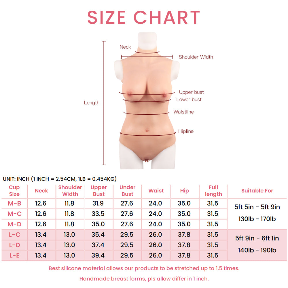 Swimwear Design Silicone Bodysuit with Zipper 4G for Crossdresser