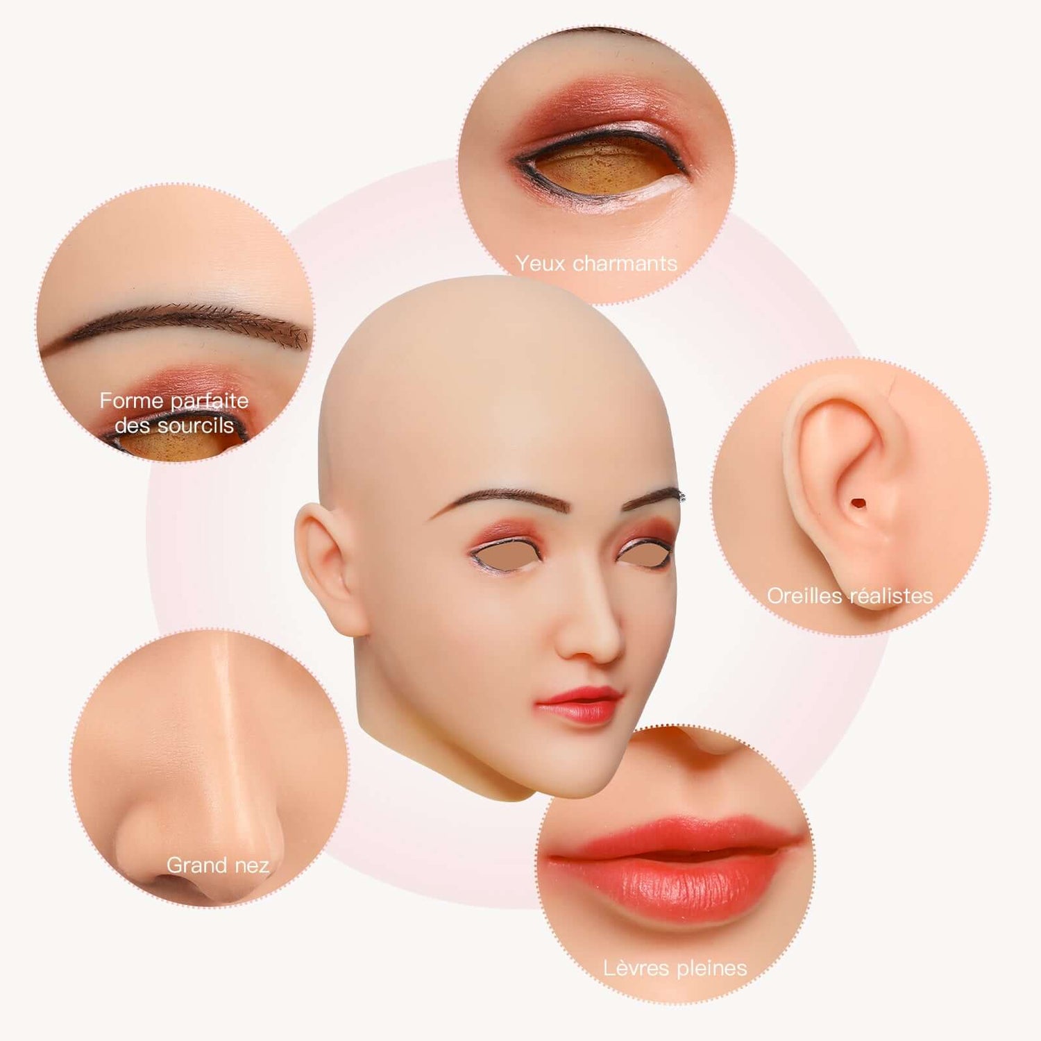 Clare Female Mask with Make-up for Crossdresser