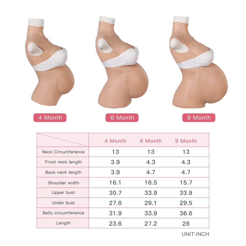 Fake Pregnant Belly Film Costume for Crossdresser