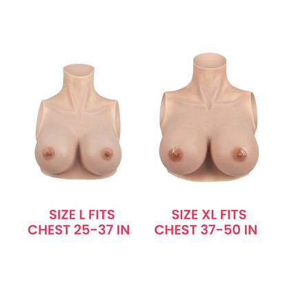 B Cup to G Cup Silicone Breast Forms