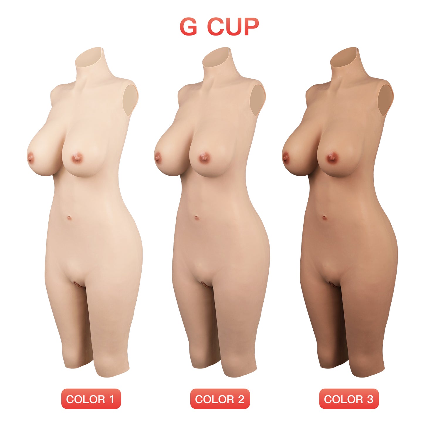 G Cup Silicone Bodysuit with Zipper 4G