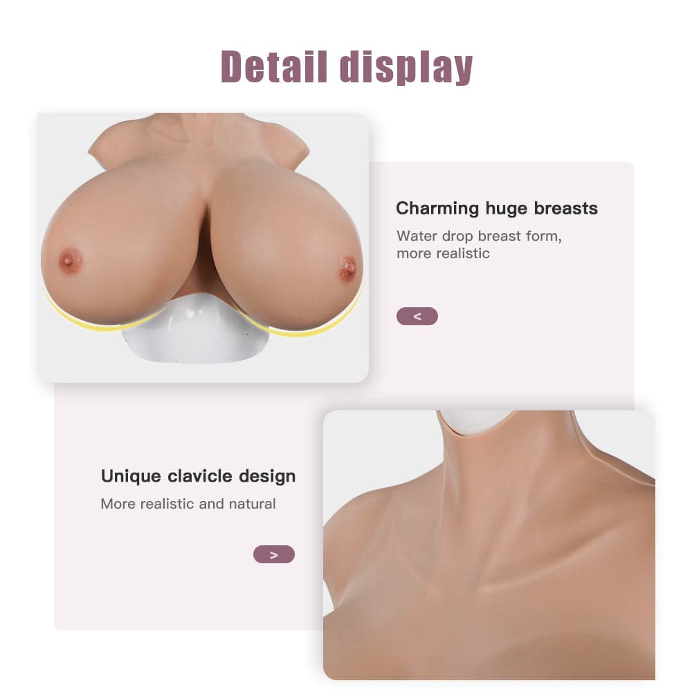 Z Cup Silicone Huge Boobs Breastplate for Crossdresser
