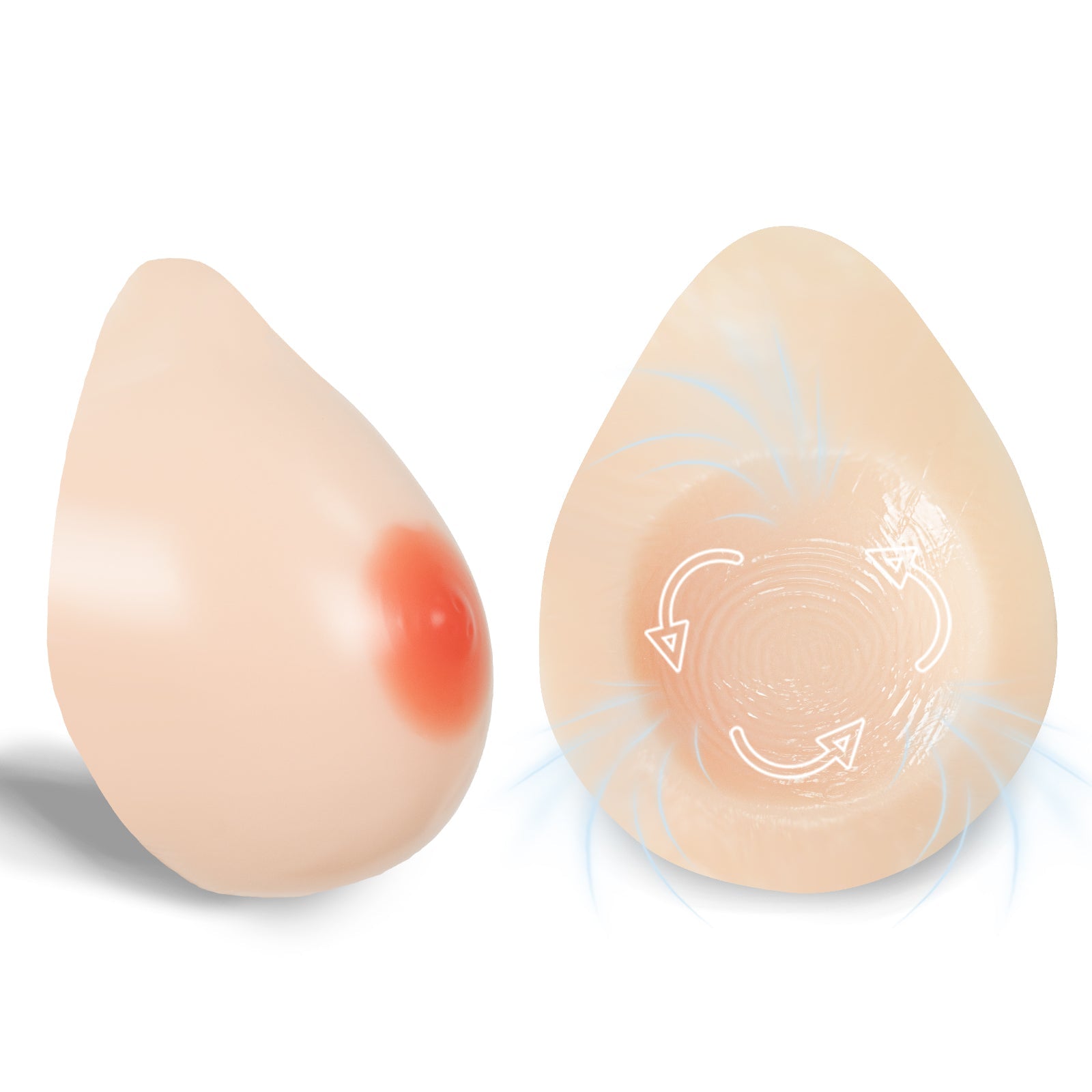 One Pair Adhesive Sticky Silicone Breast Forms for Mastectomy for Crossdresser