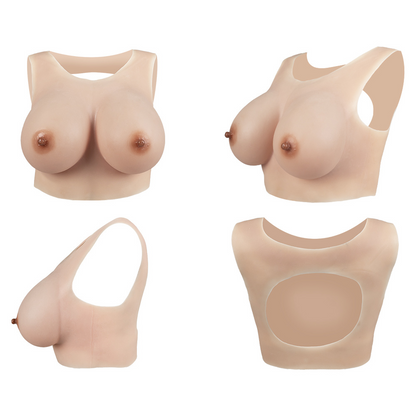 Hollow Back Silicone Fill Breast Forms for Crossdresser