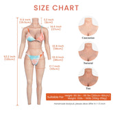C Cup Silicone Bodysuit with Sleeves for Crossdresser