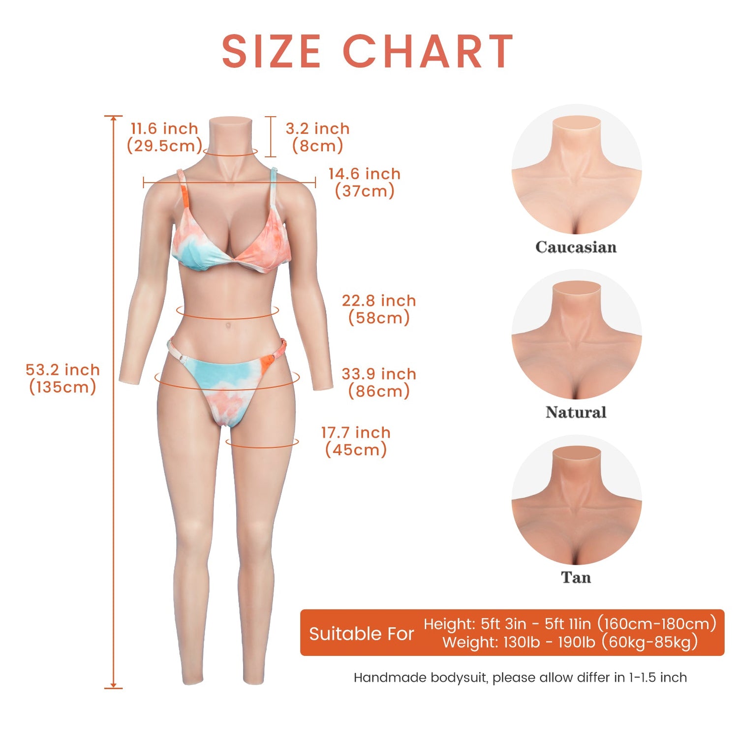 Silicone Female Body Suit -  Norway