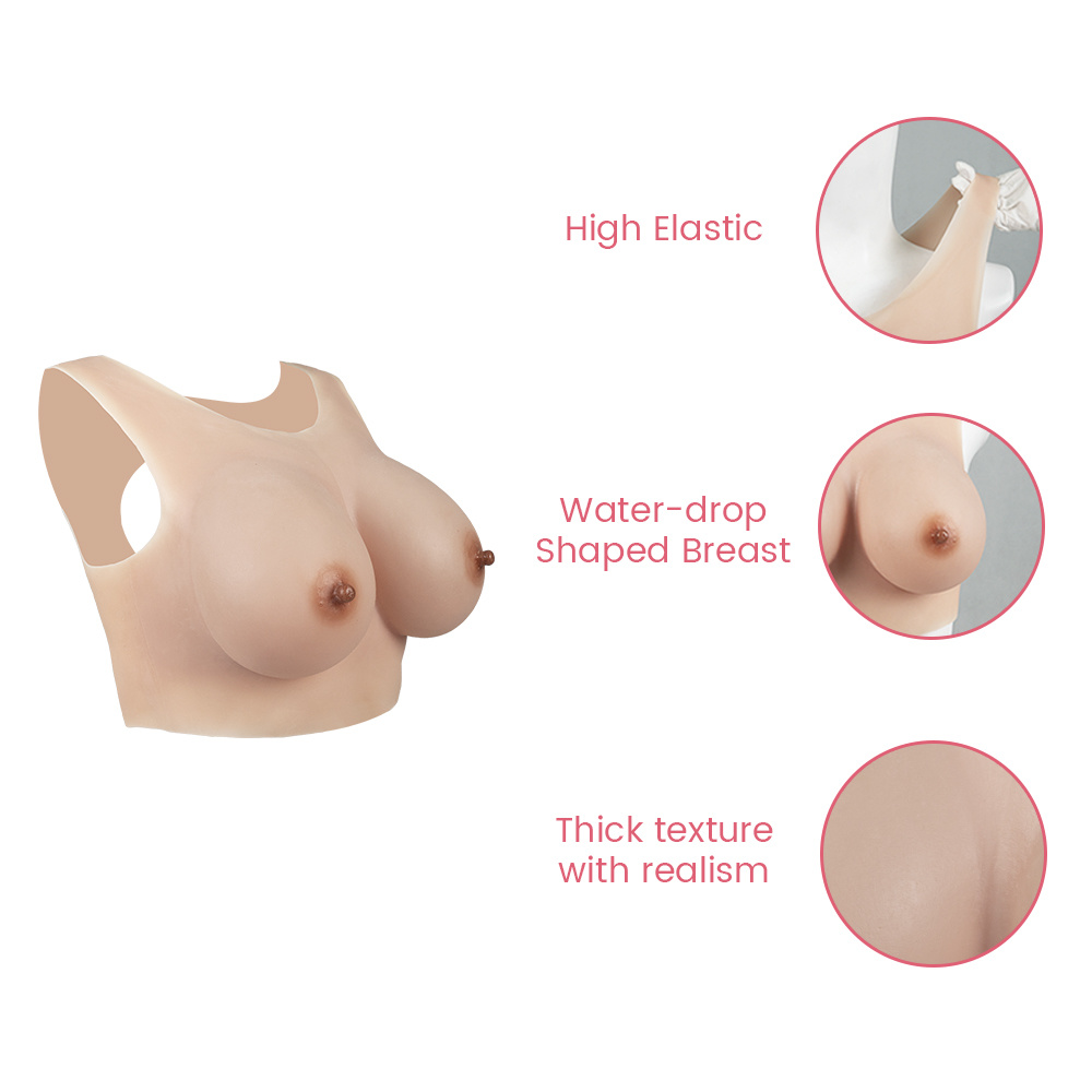 Hollow Back Silicone Fill Breast Forms for Crossdresser