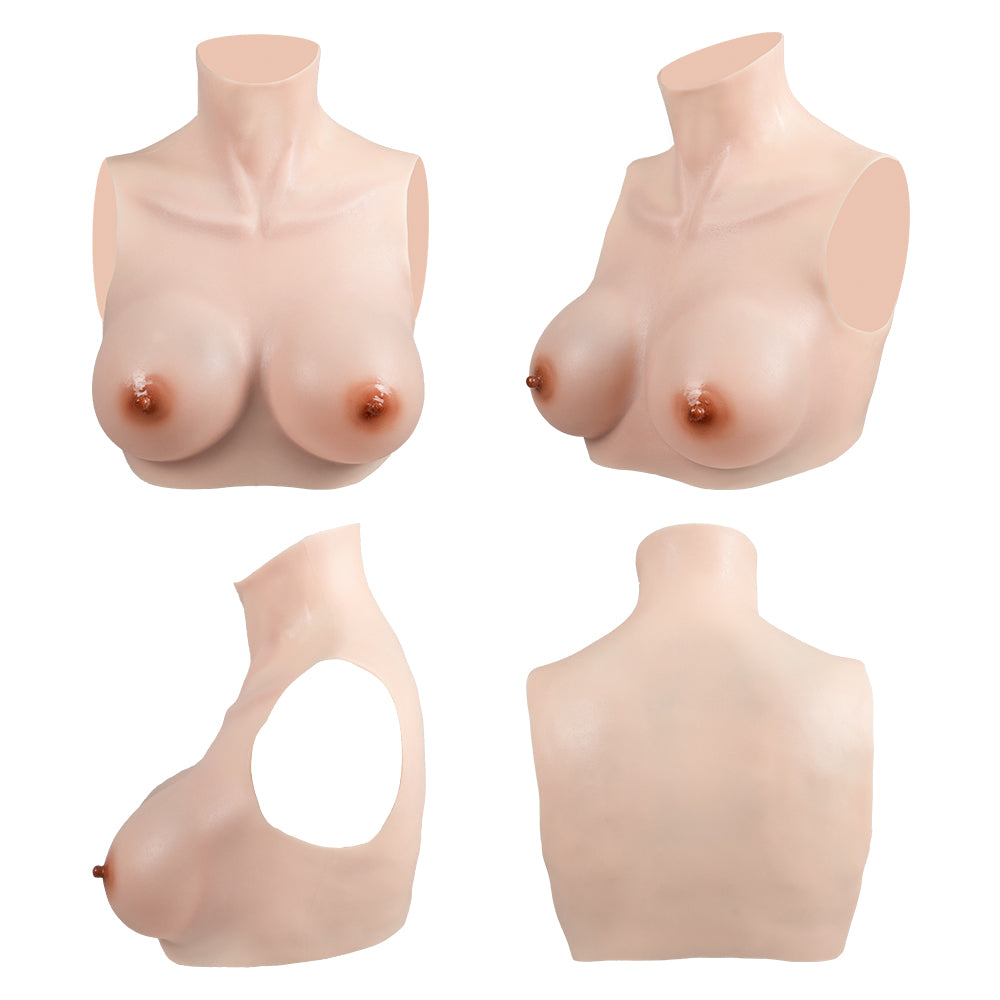 Realistic Skin Tone Silicone Breastplate for Crossdresser
