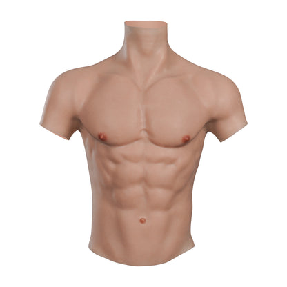 Silicone Muscles Male Suit with fine Makeup for Crossdresser