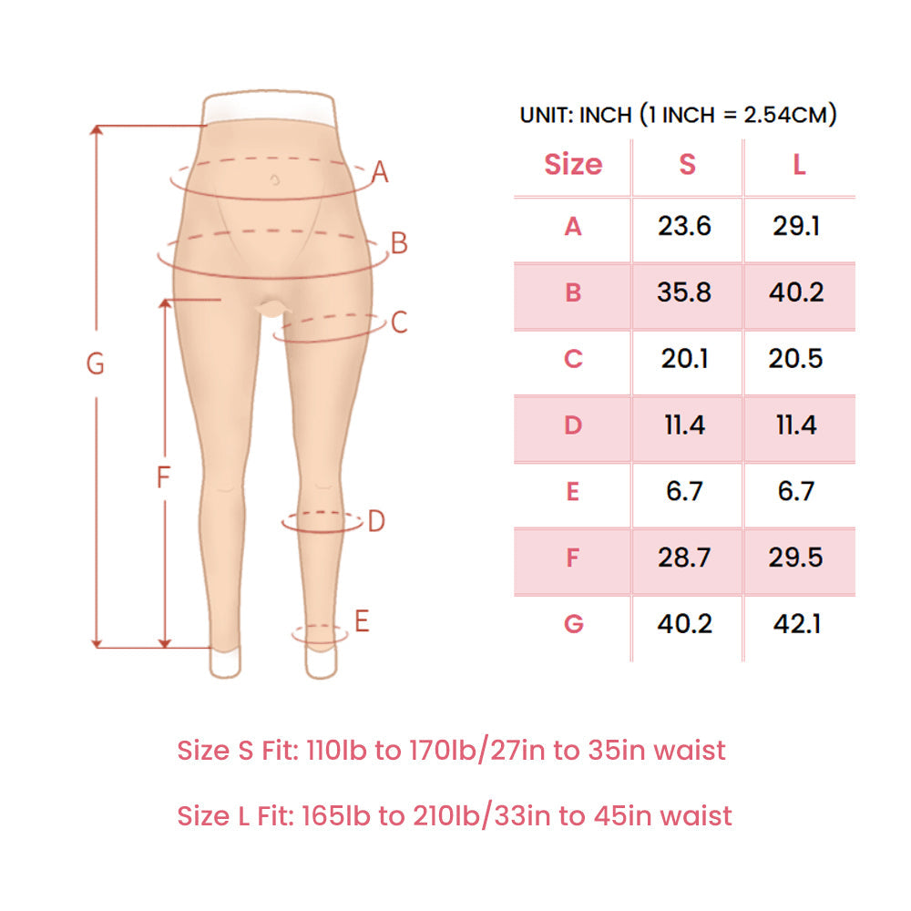 Ankle-length Silicone Vaginal Pants 8G for Crossdresser