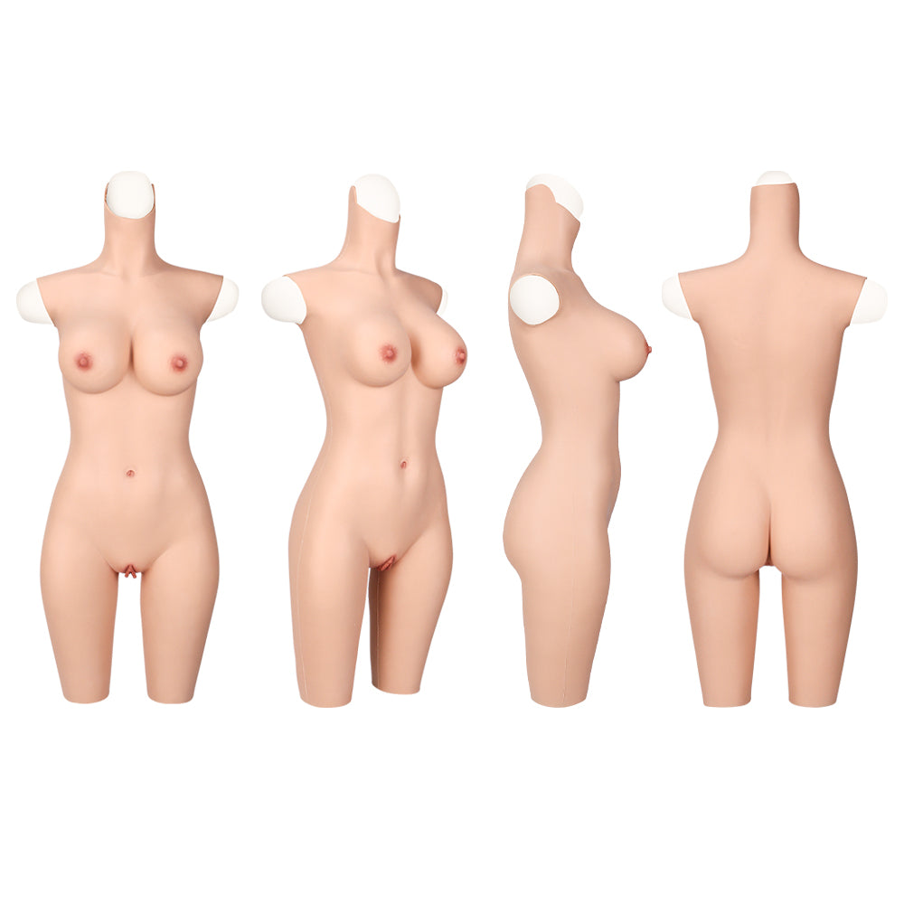  Realistic Breast Forms DEHI Cup Half Body Suit