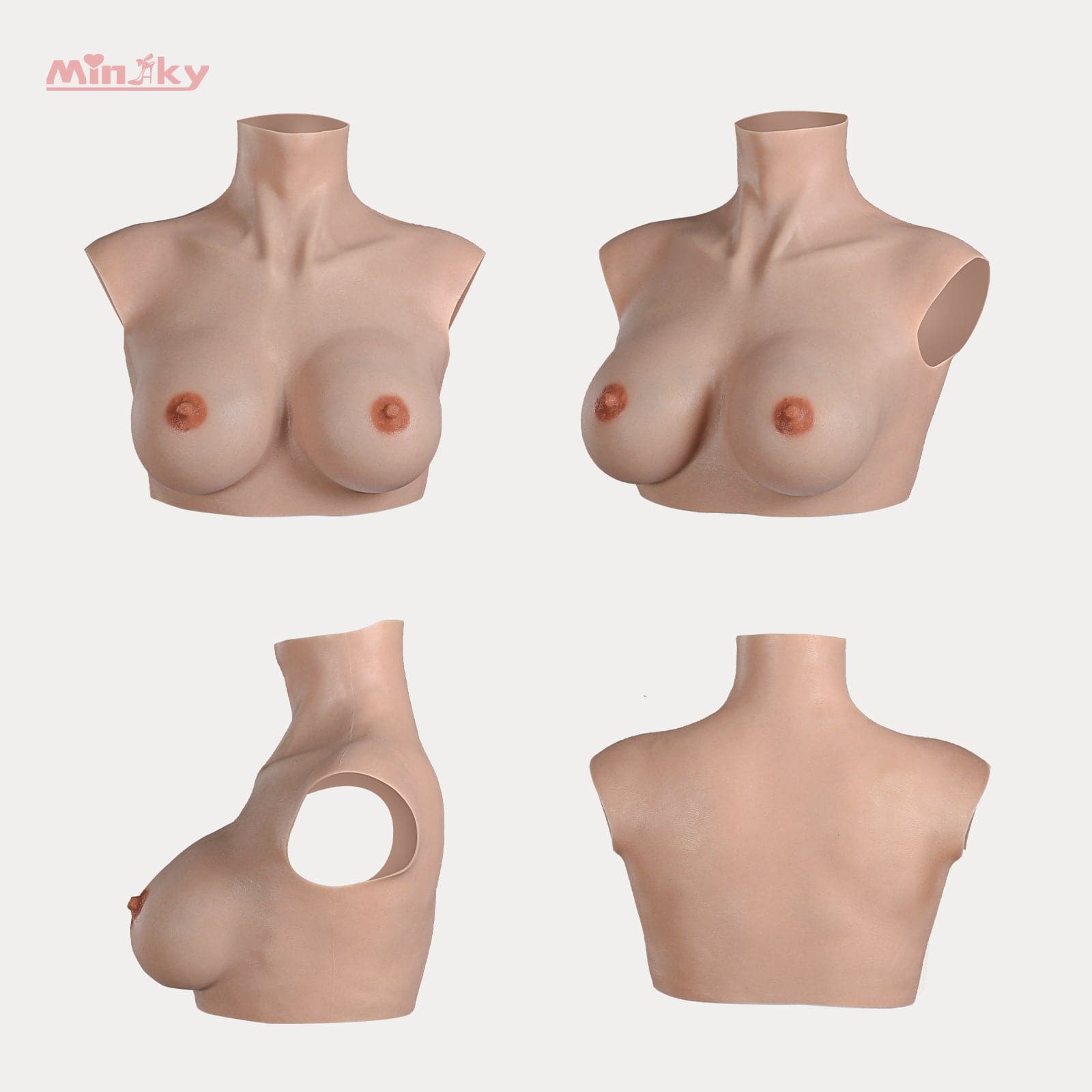 Upgraded A-G Cup Breastplate Realistic Clavicle for Crossdresser