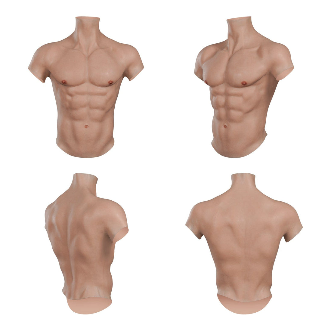 Silicone Muscles Male Suit with fine Makeup for Crossdresser