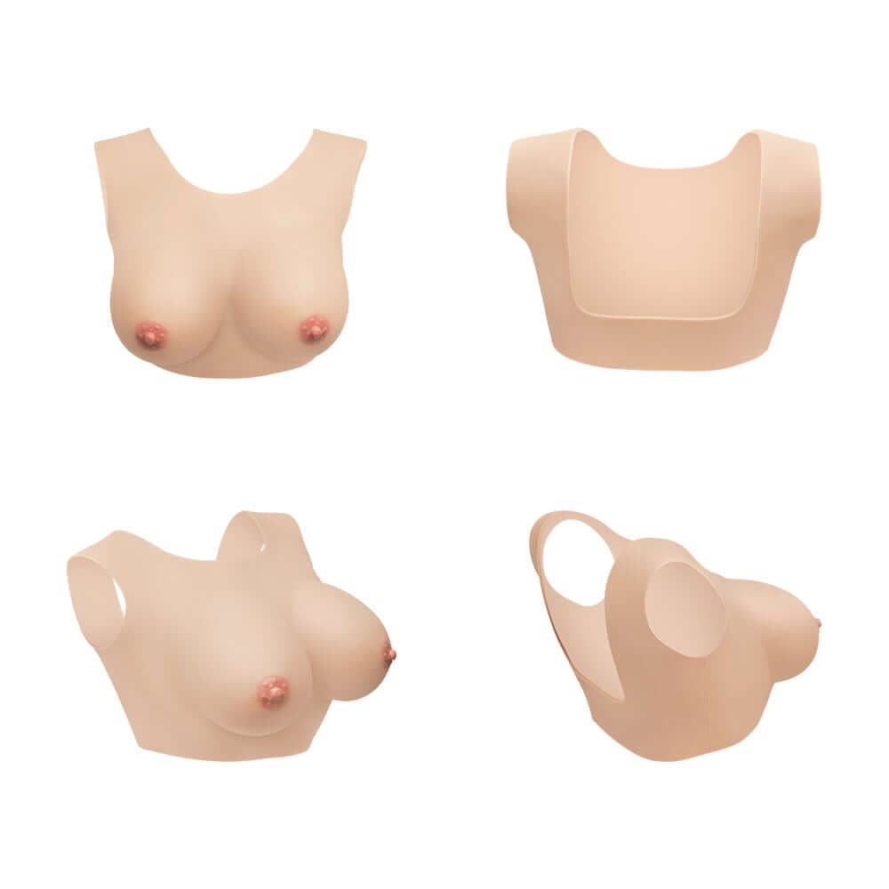 Silicone+Airbag Filled Breast Forms Realistic Z Cup Breastplate, Soft  Breast Forms for Crossdressers Fake Boob Enhancer