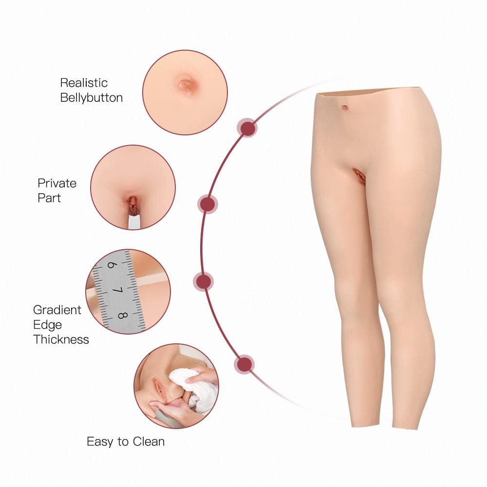 Silicone Vagina Ankle-Length Pant for Crossdresser